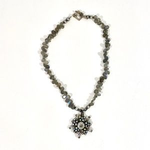 NATALIE B Vintage Bead & Stone Necklace